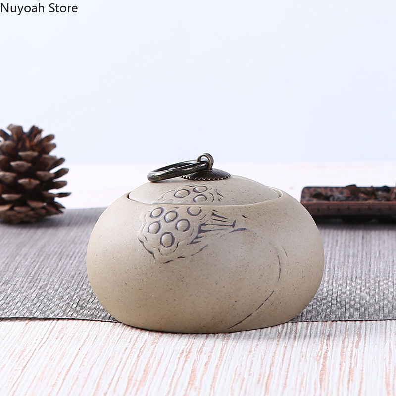 Tagine Clay Pot - 차 캐디 세라믹 보라색 점토 석기