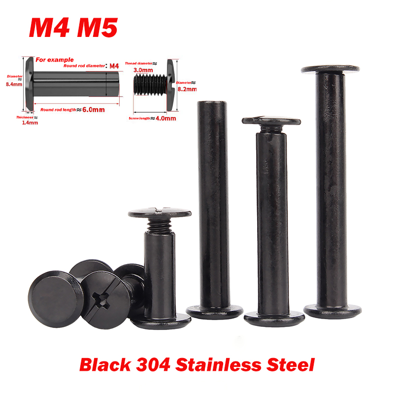 Paella Pan Steel - 5-20세트 시카고 스크류 M4 M5 블랙