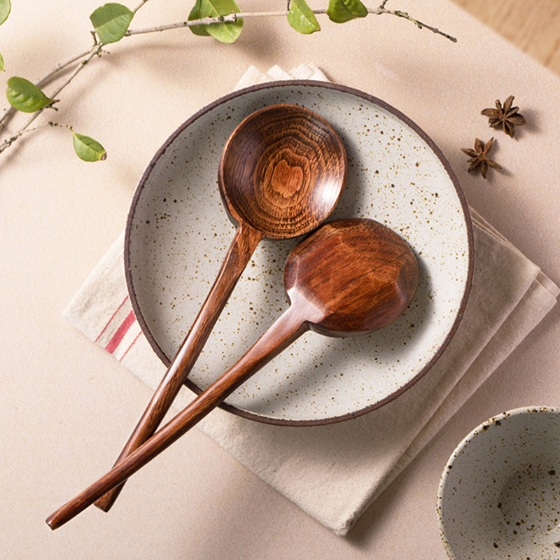 긴 손잡이 라멘 나무 숟가락, 일본 주방 요리 식기,  - Home Cooking Japanese 리뷰 및 가격