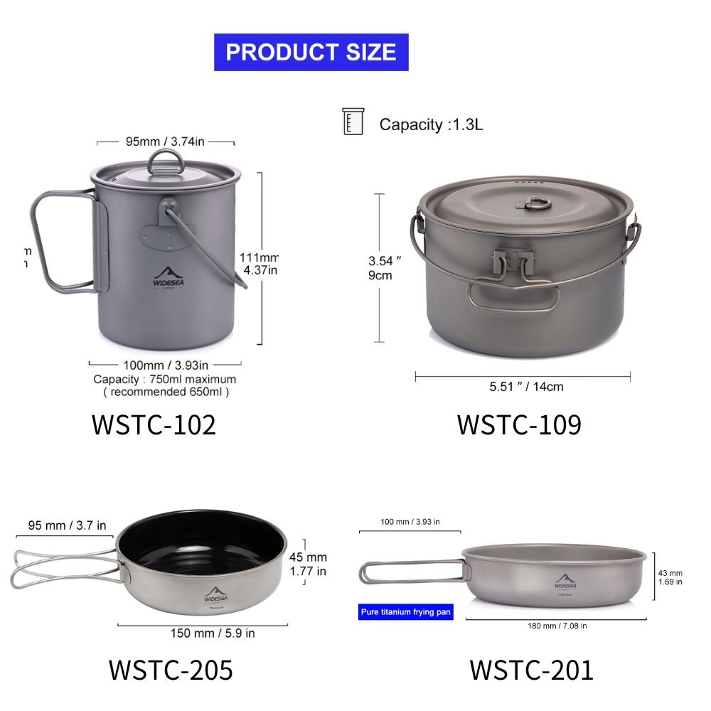Widesea 캠핑 식기 티타늄 조리기구 세트, 관광  - Paella Pan Steel 리뷰 및 가격